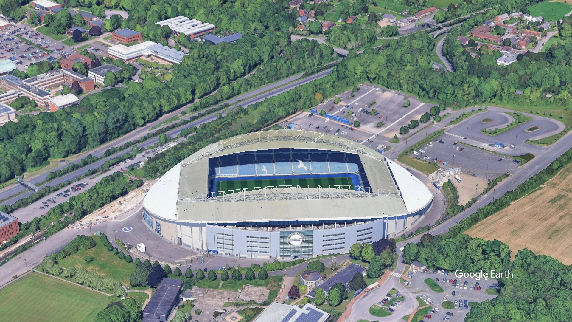 Aerial View of Brighton & Hove Football Club AMEX Stadium