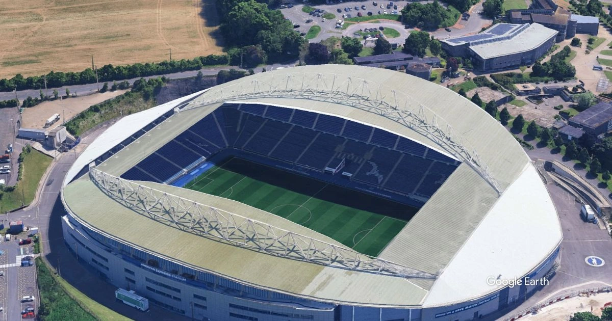 Aerial View of Brighton & Hove Football Club AMEX Stadium