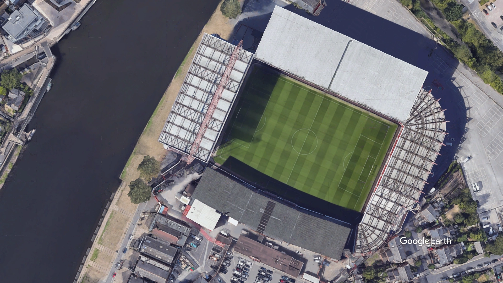 Aerial View of  City Ground Stadium Nottingham Forrest  Football Club