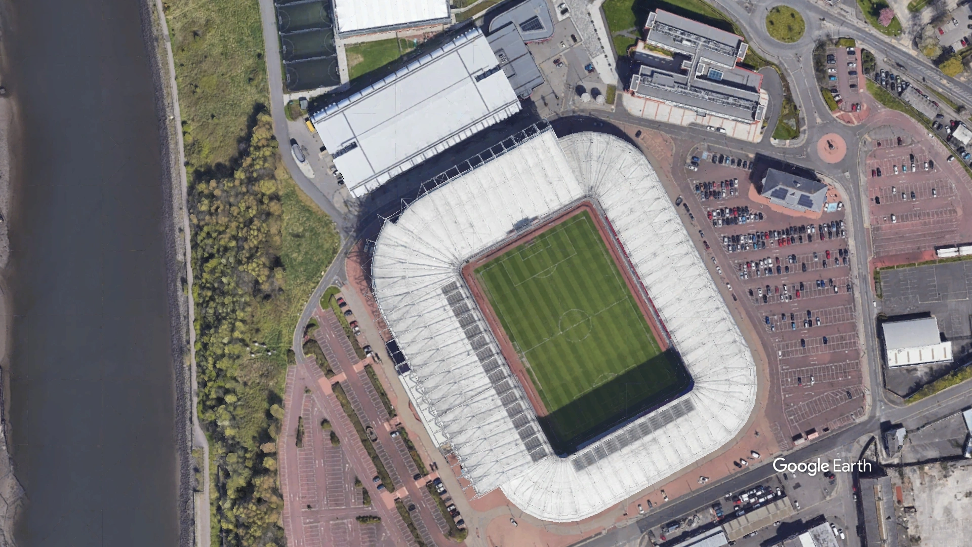 Aerial View of Stadium of Light Stadium Sunderland Football Club