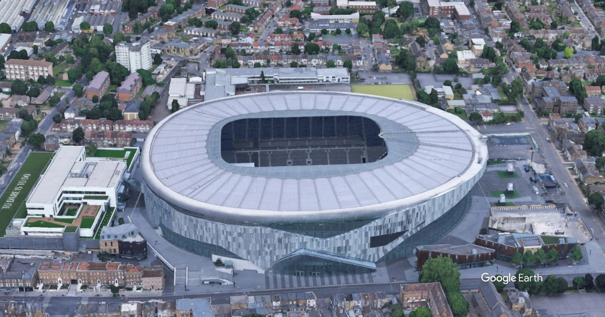 Aerial View of Tottenham Hotspur Stadium Tottenham Hotspur Football Club