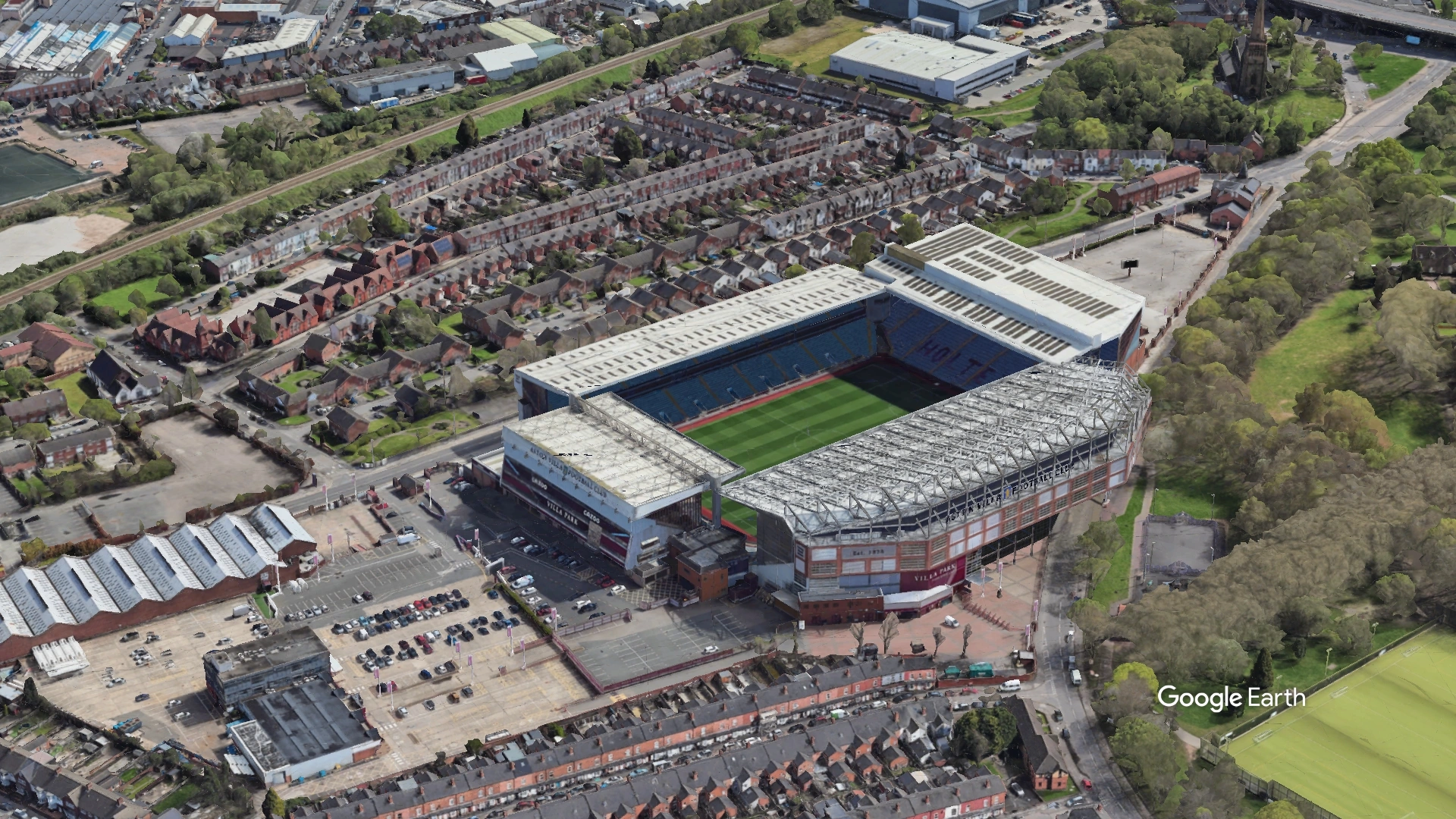 Aerial View of  Villa Park Stadium Aston Villa Football Club 