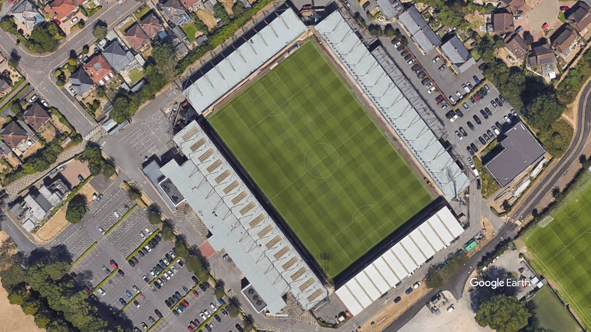 Aerial View of Vitality Stadium Bournemouth Football Club