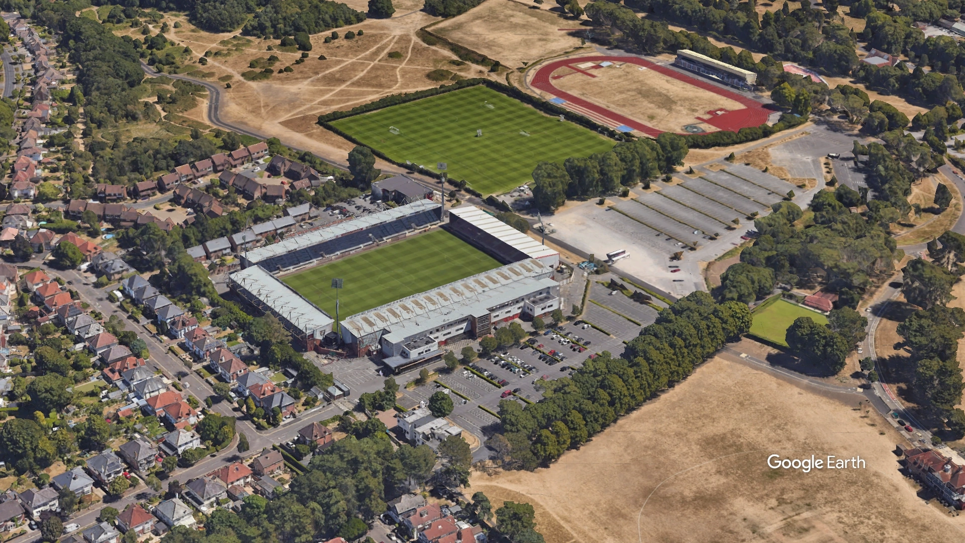 Aerial View of Vitality Stadium Bournemouth Football Club
